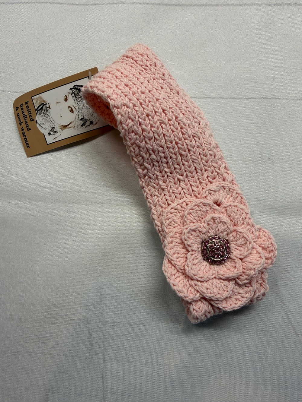 C.C Exclusives NWT Soft Pink Knitted Flower Ear Warmer Headband